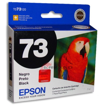 CARTUCHO EPSON 73 PRETO ORIGINAL TO73120 - 7ML